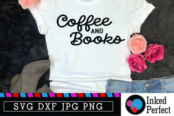 Coffee and Books Graphic Design Asset for Crafts