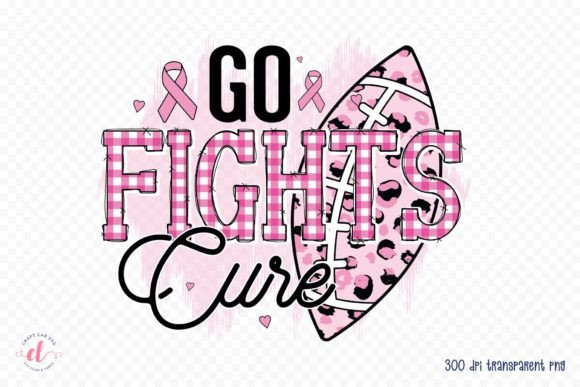 Go Fight Cure PNG Breast Cancer Graphic for Crafts and Design