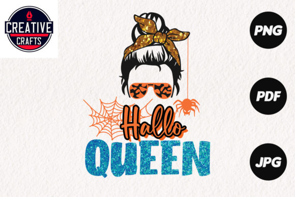 Halloween Sublimation Design Hallo Queen Graphics for Crafts