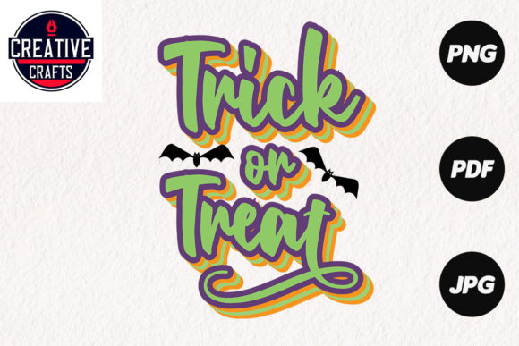 Halloween Sublimation Trick or Treat Graphics for Crafts