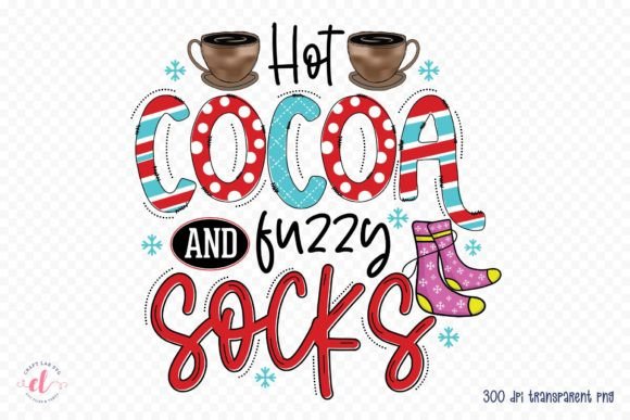 Hot Cocoa and Fuzzy Socks - Winter PNG for Crafts and Graphics