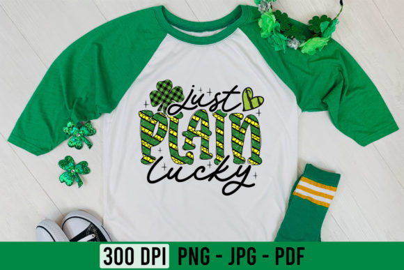 Just Plain Lucky St Patrick's Day Graphics for Blogs and Crafts