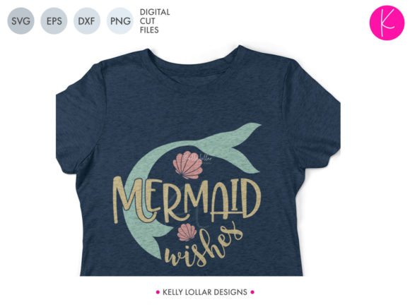 Mermaid Wishes SVG for Crafts and Graphics