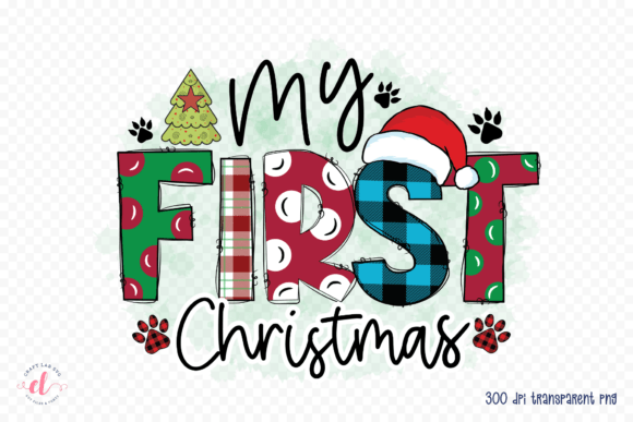 My First Christmas PNG for Crafts and Graphics