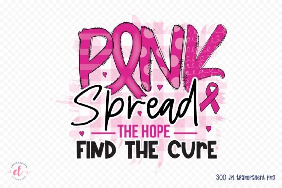 Pink Spread the Hope Find the Cure Graphics for Crafts