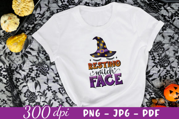 Resting Witch Face Halloween PNG for Crafts and Graphics