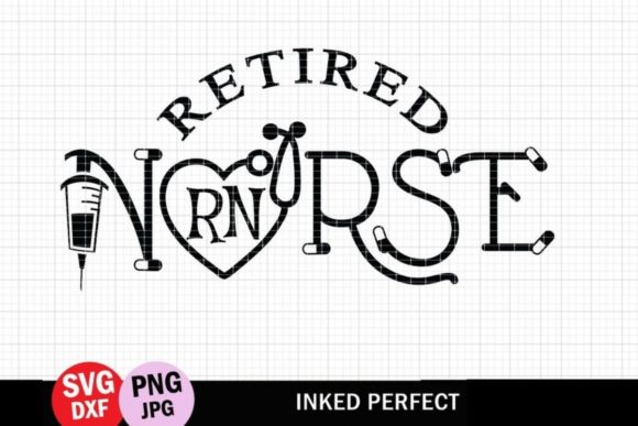 Retired Nurse Graphics for Crafts