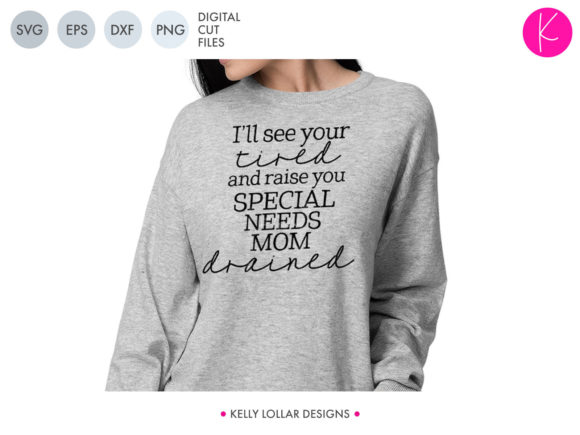 Special Needs Mom Tired Graphic for Local Business Branding