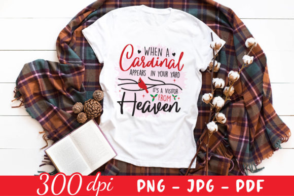 When a Cardinal Appears in Your Yard PNG for Crafts and Graphics
